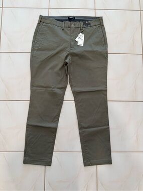 EXPRESS Slim Comfort Waist Hyper Stretch Chino - Olive